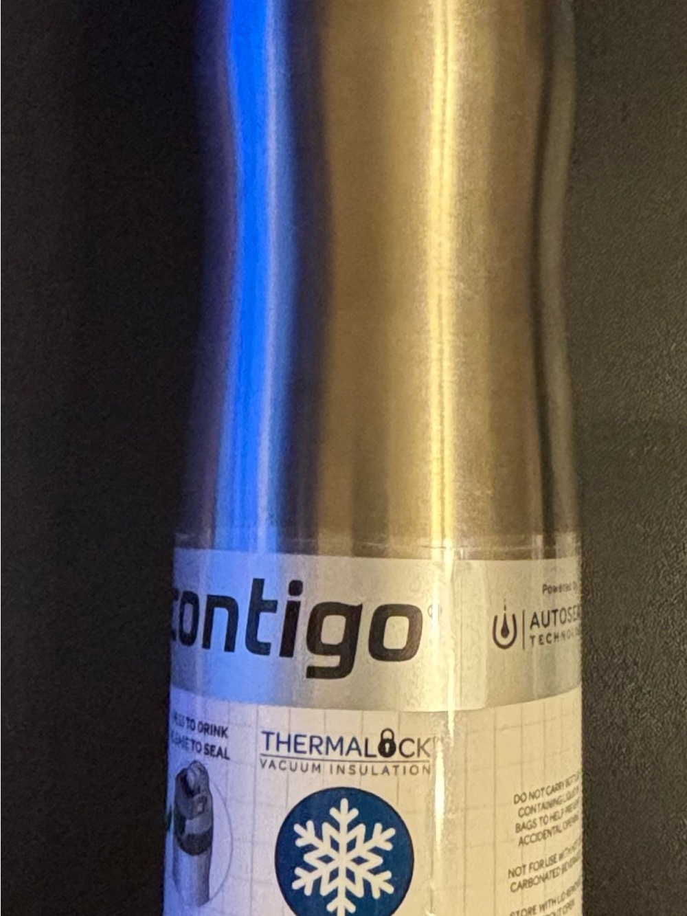 Contigo Metallic silver Travel Bottle